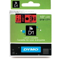 Dymo Original DirectLabel-Etiketten schwarz auf rot 45017