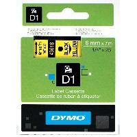 Dymo Original DirectLabel-Etiketten schwarz auf gelb 43618