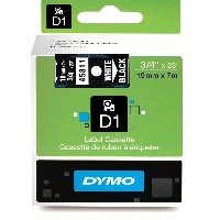Dymo Original DirectLabel-Etiketten weiss auf schwarz 45811
